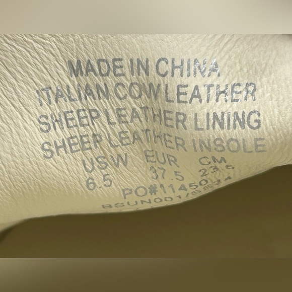 Quince Italian Leather Lug Sole Loafers Bone Ivory Platform Shoes Size 6.5 NWB - Picture 11 of 11